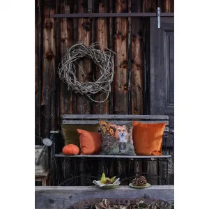 Декоративная подушка 1308 с чехлом и наполнителем, 1 штука Apelt, Orange + gemustert