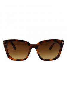 Солнцезащитные очки TOM FORD Eyewear в черепаховой оправе «кошачий глаз», коричневый