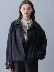 Тренч в стиле блузона Nicole Club, цвет 40 Green