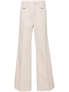 LIU JO хлопковые брюки прямого покроя, нейтральный цвет