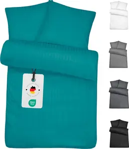 Постельное белье из микрофибры дамасская 155х220 см петролеум Carpe Sonno