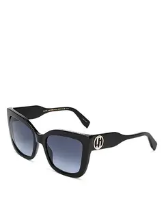 Квадратные солнцезащитные очки, 54 мм Marc Jacobs, черный