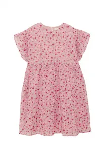 Платье с короткими рукавами и цветочным принтом в стиле добби. Creamie, Rose Smoke