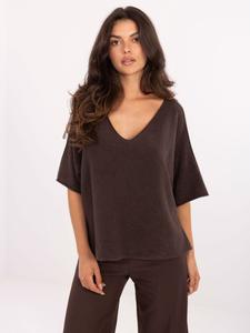 Вязаный топ Madnezz House 2202.52, темно-коричневый