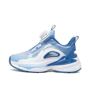 Скользоустойчивые противоударные амортизирующие износостойкие поддерживающие баланс низкие повседневные детские кроссовки BIG WASP, серо-зеленый