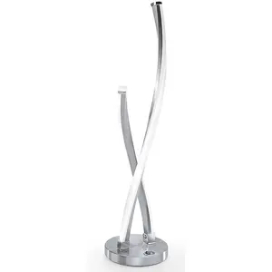 Настольная лампа POLINA с LED-панелью, 1 шт., теплый белый свет, диммируемая с помощью сенсорного диммера Paul Neuhaus, Stahlgrau