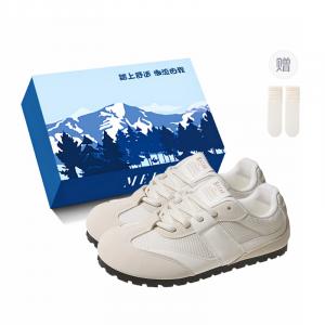 Нескользящие износостойкие низкие повседневные туфли для женщин Fawn Miri, Beige-Exclusive Shoe Box-Comes With Socks