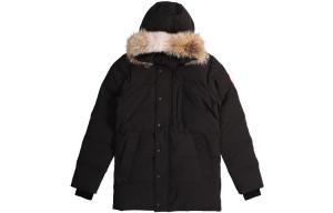 Парка с капюшоном и меховой отделкой Carson Canada Goose, черный