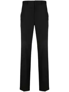 Брюки строгого кроя с логотипом Prada, черный