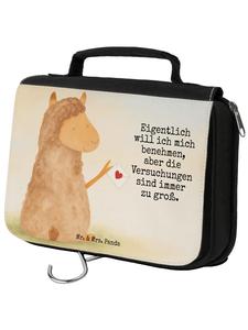 Mr. & Mrs. Panda Косметичка с изображением флага альпаки и надписью белого цвета