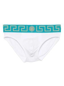 Versace трусы-брифы с узором Greca, белый