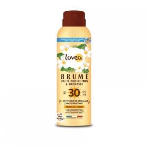LOVEA Sun Mist SPF 30 Высокая защита и автозагар для лица и тела Активатор загара Monoi de Tahiti UVA/UVB Защита Невидимый финиш Веганский Сделано во Франции 40г