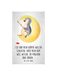 Mr. & Mrs. Panda Полотенце с изображением белого пингвина и луны, с надписью