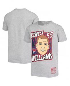 Серая футболка Big Boys Jason Williams Sacramento Kings Hardwood Classics King of the Court Player Mitchell & Ness