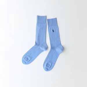 Носки Polo Ralph Lauren в рубчик, разноцветные, из мерсеризованного хлопка, цвет 63. Cobalt