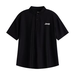 Футболка с лацканом Grade School тонкая Jeep, черный