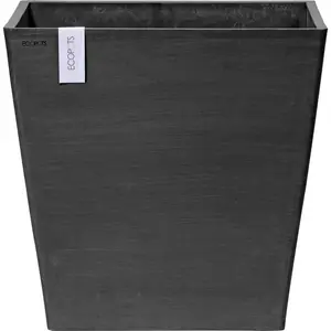 Цветочный горшок ECOPOTS «Rotterdam на колесах 50 темно-серый», для внутреннего и наружного применения: морозостойкий, ударопрочный и светостойкий