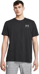 Мужская спортивная футболка Under Armour с коротким рукавом на левую грудь, (016) Anthracite/White