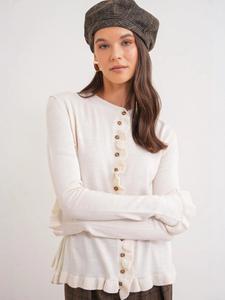 MixRay Вязаный кардиган в белом цвете