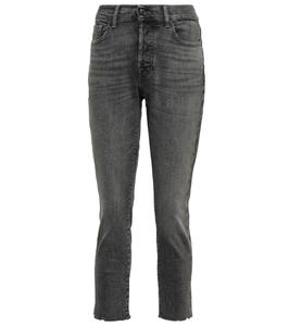 Джинсы бойфренда Josefina средней посадки 7 For All Mankind, серый