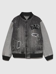 Sisley Джинсовая куртка антрацитового цвета