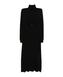 Платье-Водолазка из шерстяной смеси Elisabetta Franchi, черный