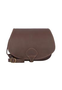 Сумка через плечо Allison кожаная 26 см Mika, темно-коричневый