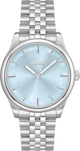 Наручные часы BOSS Graceful Women's 3H Quartz, корпус из нержавеющей стали, водонепроницаемость 3ATM/30м, 36мм, Silver-Blue