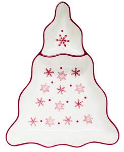 Зимний фестиваль: праздничное блюдо Елка с чипсами и соусом Euro Ceramica, Red/white
