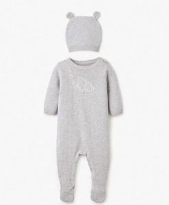 Серый вязаный комплект Baby's Elephant из 2 предметов Elegant Baby