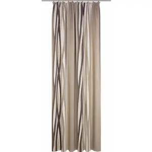Штора Brooklyn с присборенной лентой, 1 шт. Wirth, коричневый