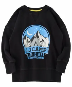 Детская толстовка JJ CAMP/(K), 100% хлопок, свободный крой, JJ CAMP, цвет Yoru