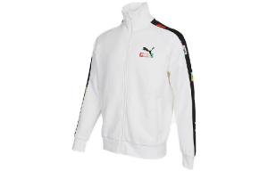 Мужская спортивная куртка с боковым логотипом и воротником-стойкой, белая Puma, белый