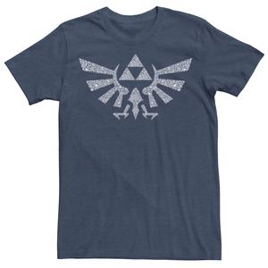 Мужская футболка с графическим принтом Nintendo Zelda Hyrule Crest Element Triforce Licensed Character