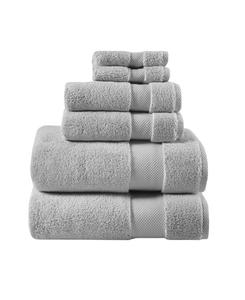 Набор банных полотенец Splendor Cotton, 6 предметов Madison Park Signature, серый