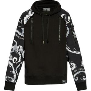 Футболка с барочным принтом VERSACE JEANS, черная