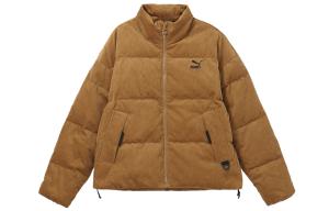 Пуховик унисекс хаки Puma, желтый