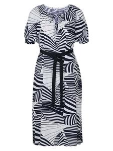 MADELEINE Летнее платье в морской сине-белой гамме