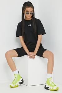 Хлопковая футболка Vans, черный