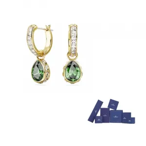 Хромированные мини-серьги-кольца Swarovski