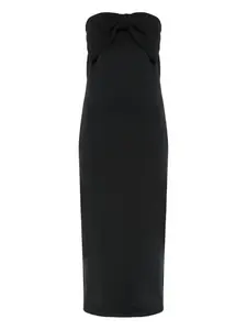 Платье миди с бантом Chloé, черный