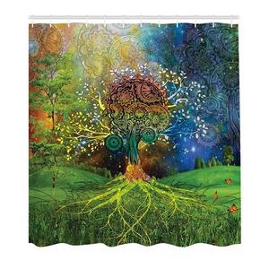 Занавеска для душа twentyfour Mutter Erde, 180 см цвет grün/blau