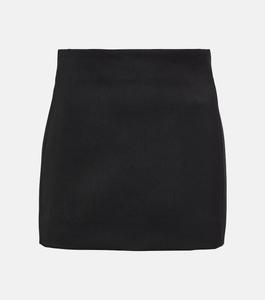 Шерстяная мини-юбка WARDROBE.NYC, черный