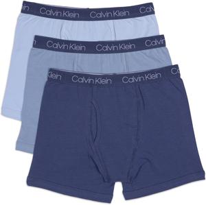 Комплект из 3 трусов-боксеров для мальчиков Calvin Klein, Blue Indigo/Ashley Blue/Skyway