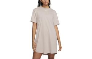 Платье с короткими рукавами женское серо-коричневого цвета Nike