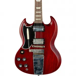 Электрогитара Gibson Custom 1964 SG Standard Reissue с вибролой Maestro VOS для левшей, Cherry Red