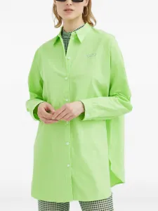 Топ с длинными рукавами на пуговицах Résumé, зеленый