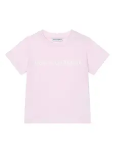 Футболка с логотипом Dolce & Gabbana Kids, розовый