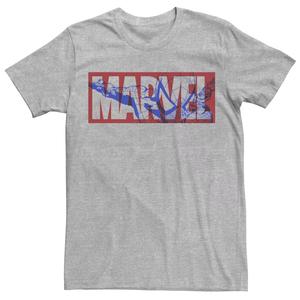 Мужская большая классическая футболка с логотипом фильма «Человек-паук» и графическим рисунком Marvel