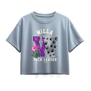 Футболка Boxy с принтом Willa Pack Leader Collegiate из коллекции Zombies 4 для девочек 7-16 лет Disney, Chambray Blue